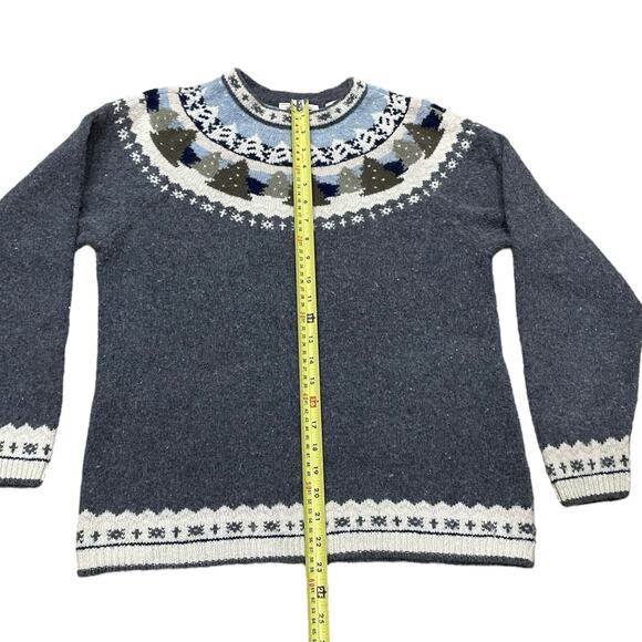 Northern Reflections Women’s M Fair Isle Sweater Gray Vintage Christmas Holiday - Picture 6 of 6